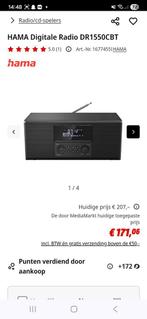 HAMA Digitale Radio DR1550CBT - Nieuwstaat, Ophalen of Verzenden, Zo goed als nieuw, Radio, Met cd-speler