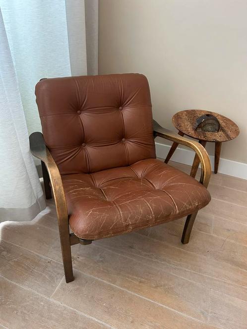 Fauteuil Ekstrom, Huis en Inrichting, Fauteuils, Gebruikt, Leer, 75 tot 100 cm, Ophalen