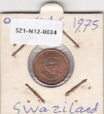 S21-N12-0034 Swaziland 1 Cent UNC 1975 KM21, Postzegels en Munten, Munten | Afrika, Losse munt, Overige landen, Verzenden