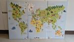 kinderkamer wereldkaart canvas, Ophalen, Zo goed als nieuw, Wanddecoratie