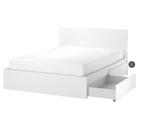 IKEA MALM bed 140x200, Huis en Inrichting, Ophalen, Overige materialen, Gebruikt, Wit