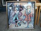 Schilderij / Loredano sjaal in een mooie lijst met glas, Ophalen, Zo goed als nieuw, Schilderij, 75 tot 100 cm