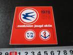 sticker KNVB Zwaluwen jeugd aktie 1978, Ophalen, Zo goed als nieuw