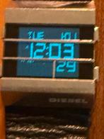 Vintage Diesel horloge in goede staat DZ 7069, Overige merken, Leer, Staal, Polshorloge