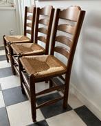 Eiken stoelen met rieten matting 45€ voor 3 stuks, Huis en Inrichting, Stoelen, Ophalen, Gebruikt, Oud/antiek/landelijk, Hout