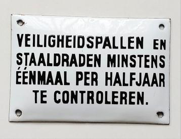 Oud Industrieel Emaille Bordje Deurpostje Reclamebord  beschikbaar voor biedingen