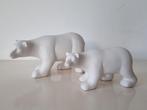 Vintage Gouda plastieken, 2 witte ijsberen, kleine en grote, Ophalen of Verzenden
