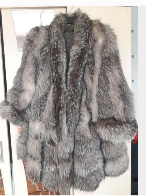 Exclusieve zilvervossen bontjas, Italië, Kleding | Dames, Jassen | Winter, Zo goed als nieuw, Maat 42/44 (L), Bruin, Ophalen of Verzenden