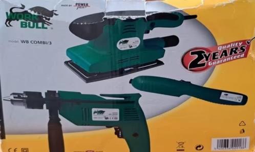 Gereedschapset: Klopboor, Vlakschuurmachine, Accutool, Doe-het-zelf en Verbouw, Gereedschap | Handgereedschap, Zo goed als nieuw