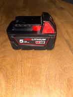 Milwaukee M18 Accu 5.0Ah, Ophalen of Verzenden, Gebruikt, Minder dan 700 watt, Overige typen