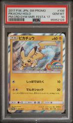 Pikachu Holo 108/SM-Promo Card Gym Summer Festa 2017 PSA 20, Ophalen of Verzenden