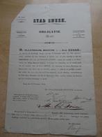 Obligatie 1000 gulden STAD SNEEK...1844 !!!  ZELDZAAM, Ophalen of Verzenden, Voor 1920, Aandeel