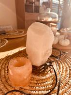 Mooie zoutlamp en zout kaarsenhouder, Ophalen of Verzenden, Zo goed als nieuw, Minder dan 50 cm