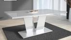 Eettafel wit, Huis en Inrichting, Tafels | Eettafels, Ophalen, 50 tot 100 cm, Zo goed als nieuw, Vijf personen of meer