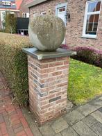 Betonnen Tuinbeeld Appel met Sokkel, Tuin en Terras, Tuinbeelden, Ophalen, Gebruikt, Beton, Overige typen