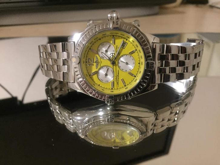 Breitling Colt ChronoOcean. Ref A13352., Sieraden, Tassen en Uiterlijk, Sporthorloges, Zo goed als nieuw, Android, Geel, Hartslag