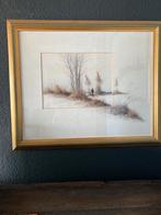 Aquarellen van J. Verbroeck - Klassiek Landschap - Set van 2, Ophalen of Verzenden