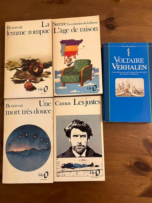 Simone de Beauvoir, Jean-Paul Sartre, Albert Camus, voltaire, Boeken, Taal | Frans, Zo goed als nieuw, Ophalen of Verzenden
