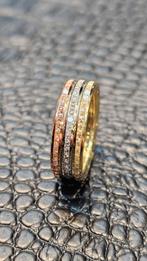 Prachtige Dames tricolor 14k gouden ring, Sieraden, Tassen en Uiterlijk, Ringen, Nieuw, Ophalen of Verzenden, 17 tot 18, Goud