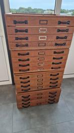 Vintage ladekast/tekenkast, 5 laden of meer, Ophalen, Gebruikt, 25 tot 50 cm