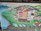 Vintage Schoolplaat Waterzuivering Stad, Ophalen of Verzenden, Stad- en Dorpsgezichten