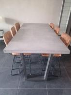 Betonlook hoge eettafel, Huis en Inrichting, Tafels | Eettafels, Ophalen, Gebruikt, 200 cm of meer, 50 tot 100 cm