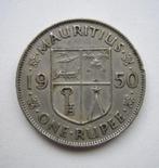 Mauritius 1 rupee, 1950, Ophalen of Verzenden, Losse munt, Overige landen