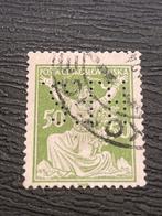 Postzegel Posta Ceskoslovenska met Perfins, Verzenden, T/m 1940, Gestempeld