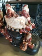 Kerstlaars met kerstmannen, polyester kerstdecoratie, Ophalen, Zo goed als nieuw