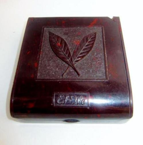 Tabaksdoosje met sigarettenroller - bakeliet (7610-3), Antiek en Kunst, Curiosa en Brocante, Ophalen