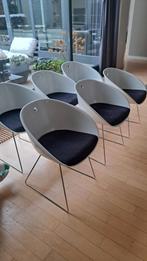 Pedrila Gliss 920 - 6 witte kuipstoelen met kussen, Ophalen, Kunststof, Gebruikt, Wit