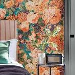Sanderson behang zeemeeuw/klimop/bloemen, Ophalen of Verzenden, 75 m² of meer