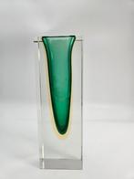 Murano Sommerso Vaas - Prachtig Design!, Huis en Inrichting, Overige kleuren, Ophalen of Verzenden, Minder dan 50 cm, Glas