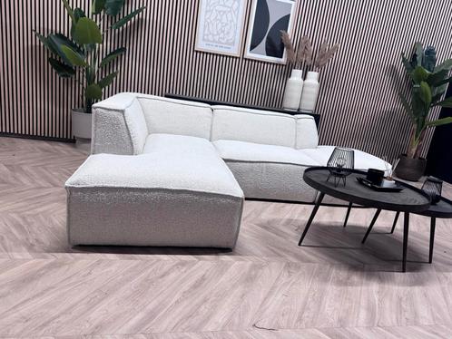 SHOWMODEL Teddy Bouclé Elementen Hoekbank - 273 x 180, Huis en Inrichting, Banken | Bankstellen, Zo goed als nieuw, Hoekbank, Vierpersoons of meer