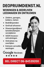 Woning ontruimen ontruiming leegmaken afvoeren en verhuizen, Diensten en Vakmensen, Verhuizers en Opslag, Inpakservice, Opslag