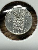 3x 1/20 gulden 1855 Nederlands Indië, Ophalen, Koning Willem III, Setje, Zilver