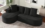 Zwarte Modulaire Hoekbank zwart ribstof- Nieuw in Doos!, Huis en Inrichting, Fauteuils, ., Nieuw, Ophalen of Verzenden, .