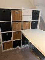 Kallax kast met bureau te koop, Ophalen of Verzenden, Zo goed als nieuw