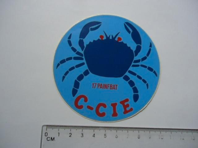 sticker oud LEGER 17 PAINFBAT C- Cie militair dienstplicht, Verzamelen, Stickers, Zo goed als nieuw, Bedrijf of Vereniging, Verzenden