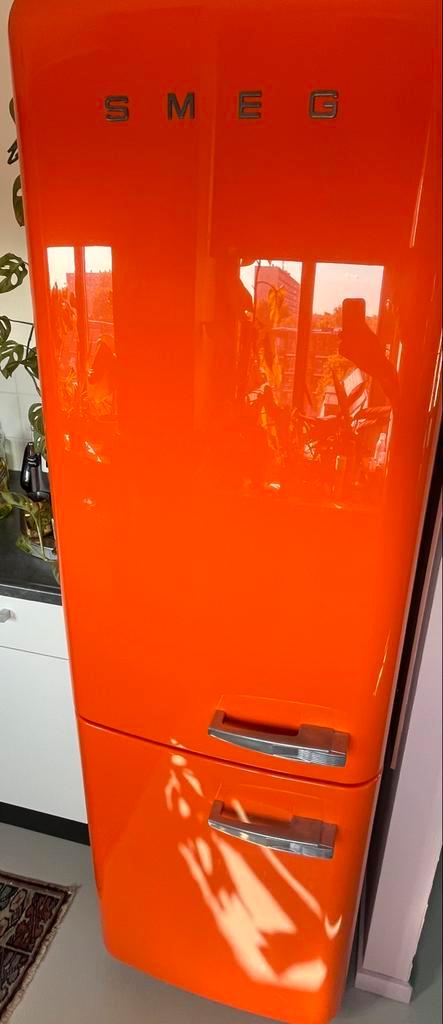 SMEG koelkast/vriezer FAB32LON1 Oranje (vriezer maken), Witgoed en Apparatuur, Koelkasten en IJskasten, Gebruikt, Met vriesvak