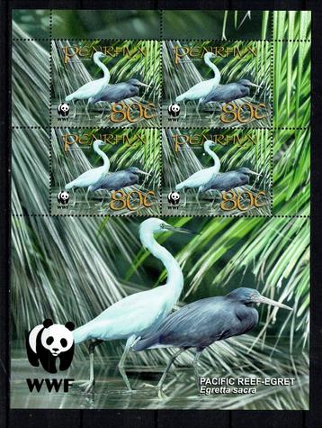 penrhyn 2001 pf wwf blok reigers herons vogels birds 2 beschikbaar voor biedingen