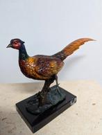 Bronzen Fazant Beeldje, Ophalen of Verzenden, Zo goed als nieuw, Vogel, Beeldje of Figuurtje