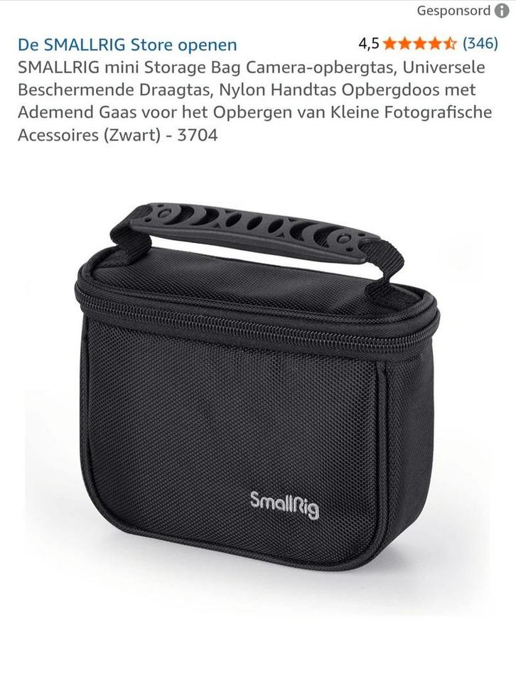 SmallRig Mini Camera Opbergtas - Zwart, Audio, Tv en Foto, Fotografie | Fototassen, Nieuw, Heuptas, Overige merken, Ophalen of Verzenden