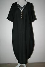 Zwart viscose jurk ballonjurk mt 42 L XL, Kleding | Dames, Jurken, Verzenden, Zwart, Maat 42/44 (L), Nieuw