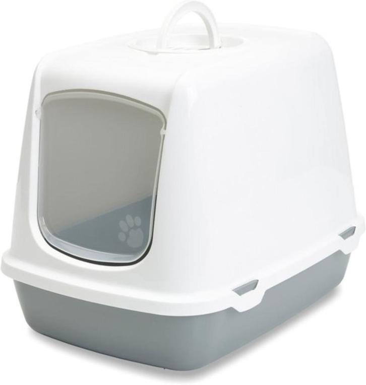 Kattenbak Savic Oscar grijs met koolfilter nu € 15,-, Dieren en Toebehoren, Kattenbakken, Nieuw, Gesloten, Ophalen of Verzenden