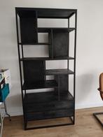 Zwarte kast mangohout  open met 2 lades, Huis en Inrichting, Ophalen, Zo goed als nieuw