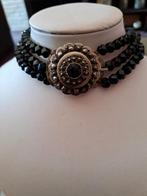Mooi antiek gitten collier met zilveren slot, Sieraden, Tassen en Uiterlijk, Antieke sieraden, Verzenden, Zilver, Ketting, Met edelsteen