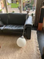 Vintage Glazen Bol Hanglamp oude schoollamp, Ophalen of Verzenden, Gebruikt, Glas, 75 cm of meer
