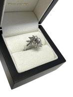 Witgouden Fantasie Ring 0.50 ct Briljant Geslepen Diamant, Onbekend, Ophalen of Verzenden, Zo goed als nieuw, 17 tot 18