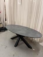 Beton look ovale eettafel grijs 180 x 90 cm, Ophalen